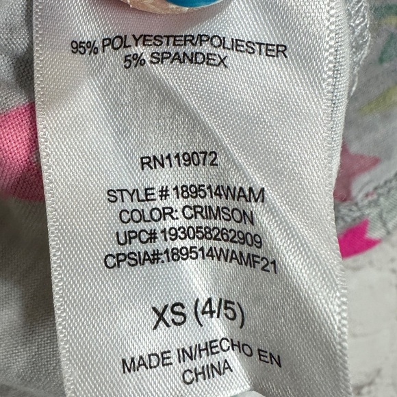 Nickelodeon JoJo Siwa Unicorn Soft Play Dress Girls Gray Stars sz XS 4-5 GUC - Picture 3 of 6